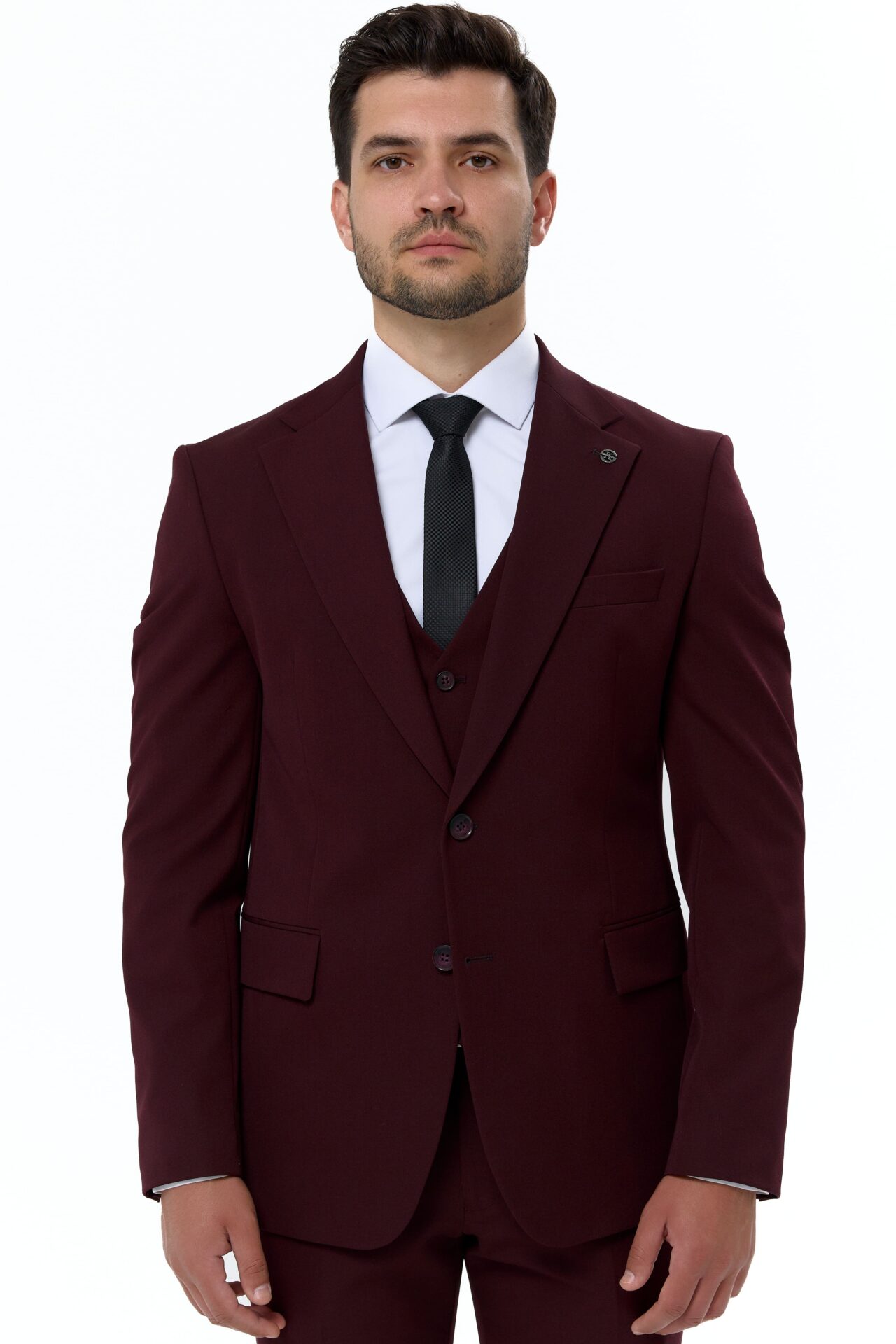 Solid burgundy socks