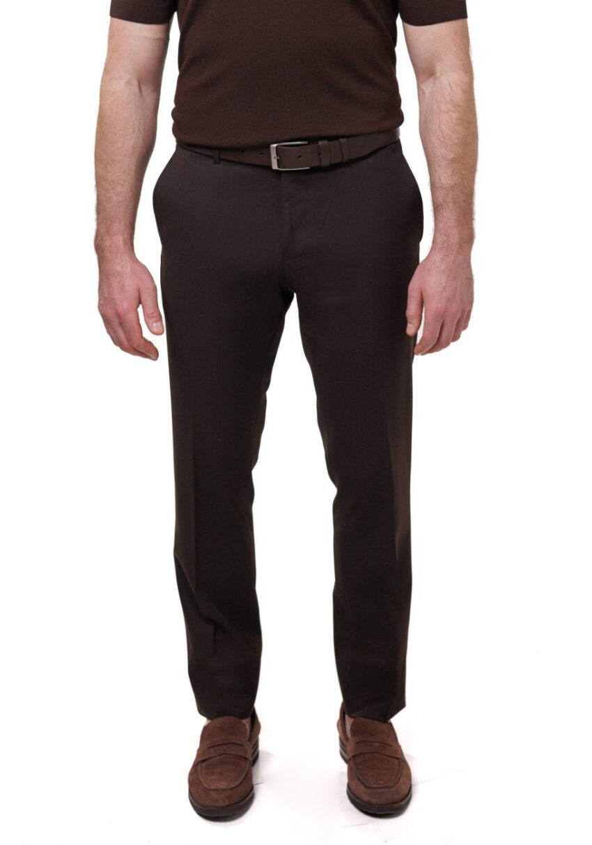 Tricou texturat pentru bărbați, de culoare maro