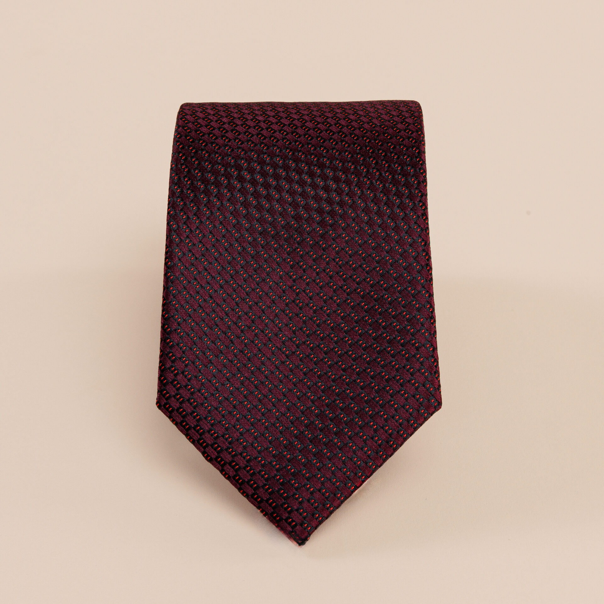 Șosete din bumbac / model brad, de culoare visiniu